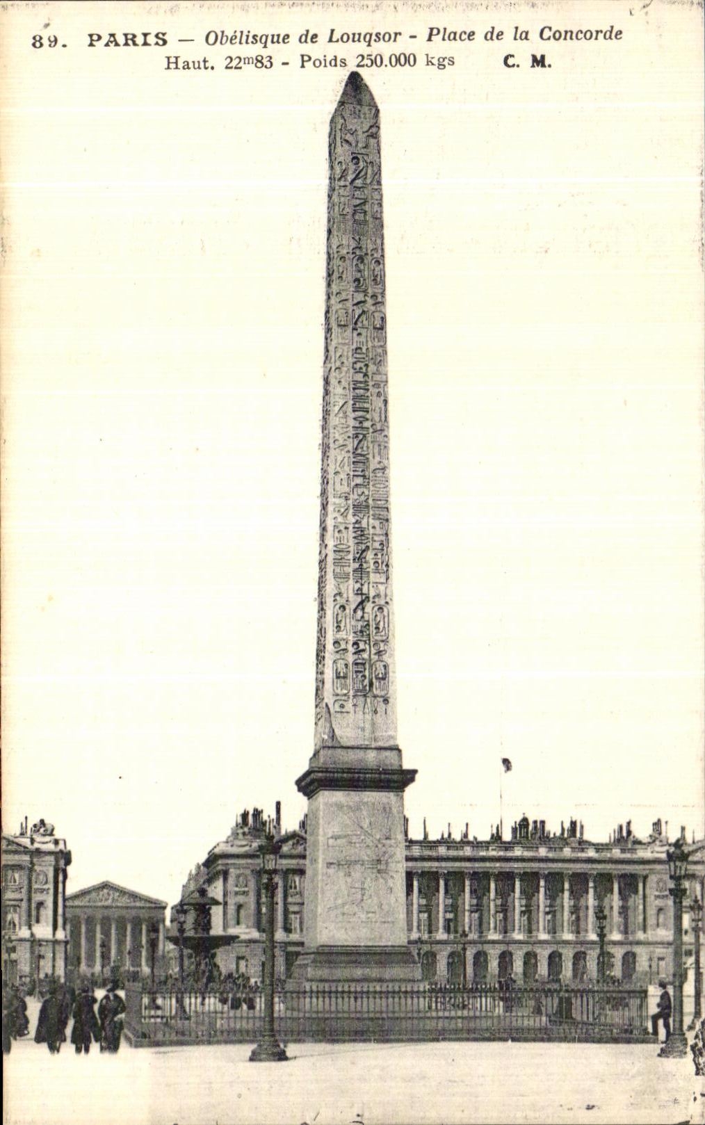 CPA Paris Obelisque de Louqsor Place de La Concorde
