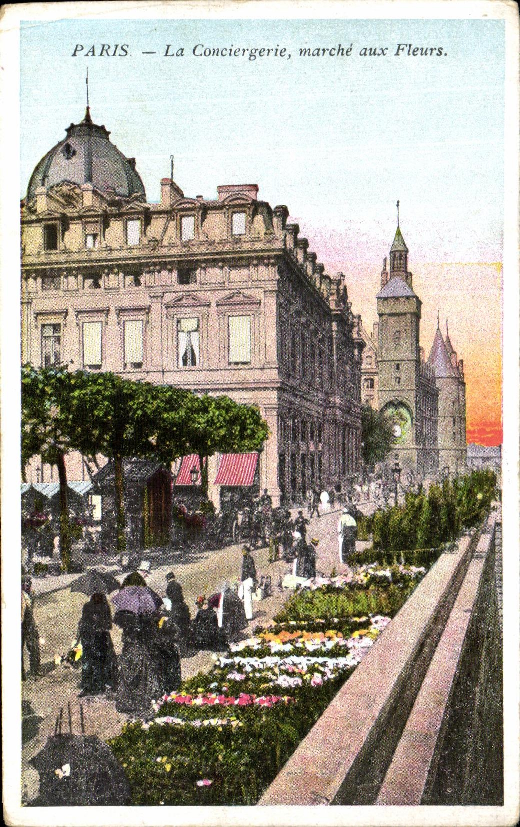 CPA Paris La Conciergerie Marche aux Fleurs