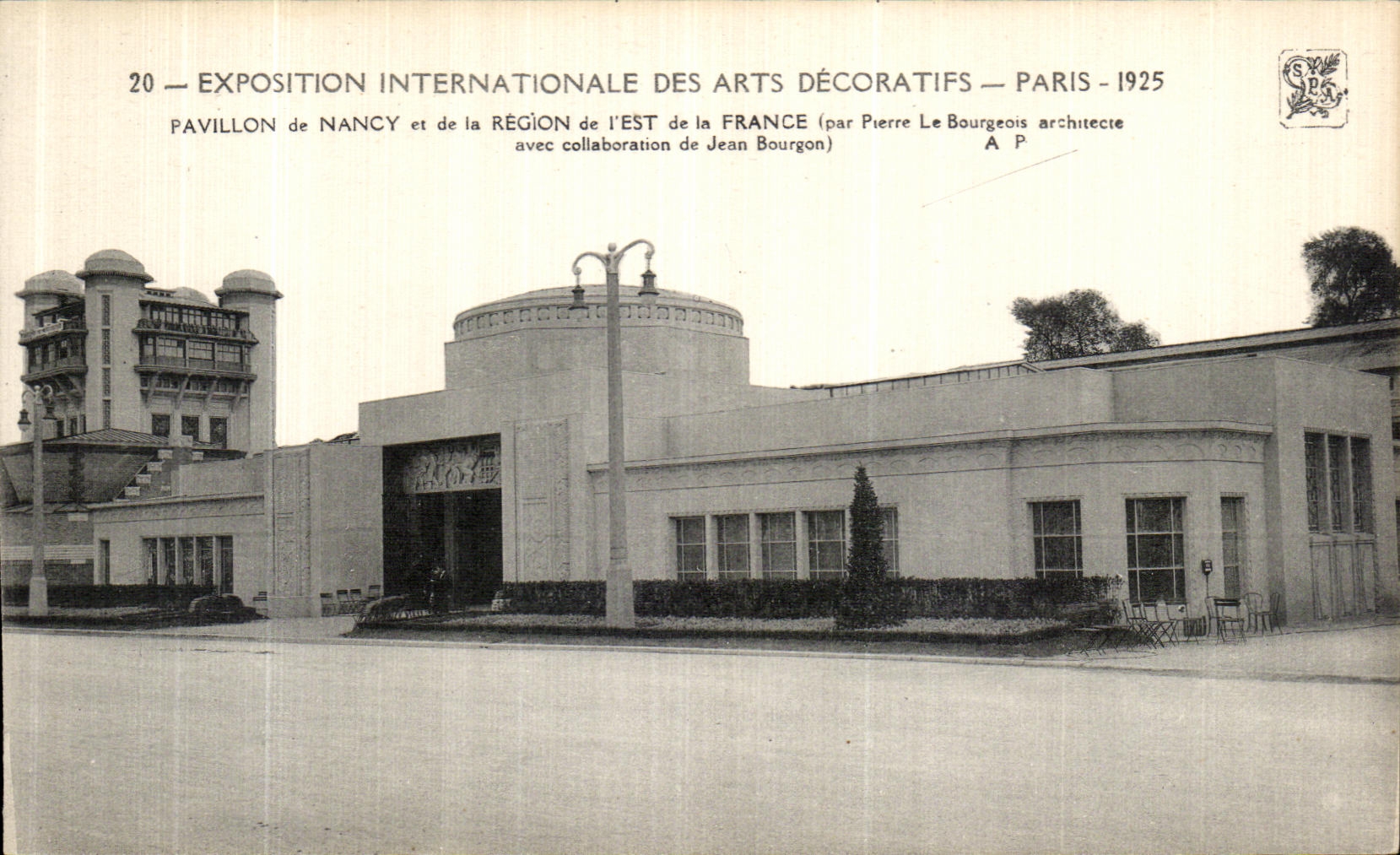 La exposicion internacional de Paris de la POSTAL de la VENDIMIA de la casa decorativa de los artes 1925 de Nancy y del area de L es Francia