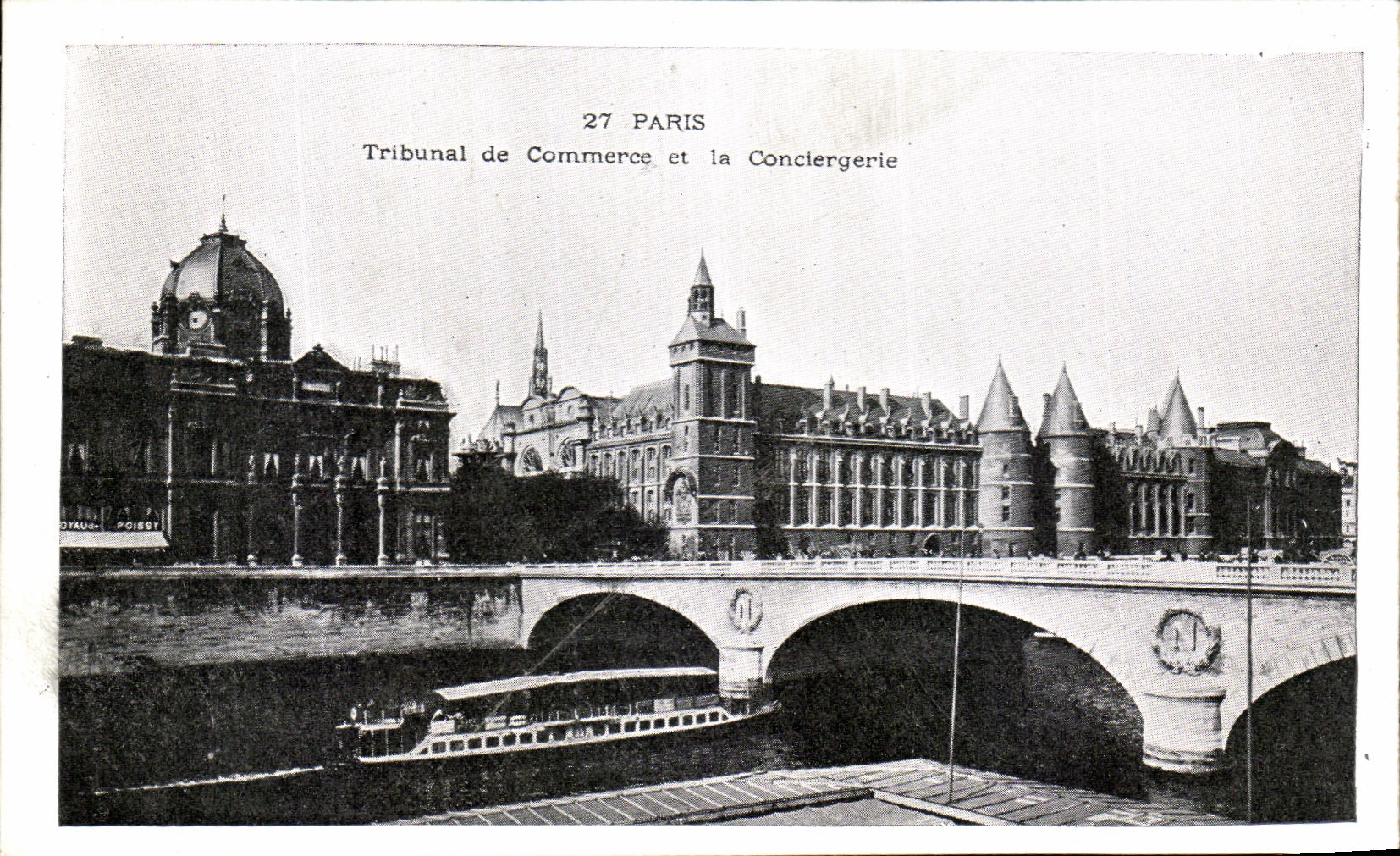 VINTAGE POSTCARD Paris Bankruptcy court and the caretaker s lodge