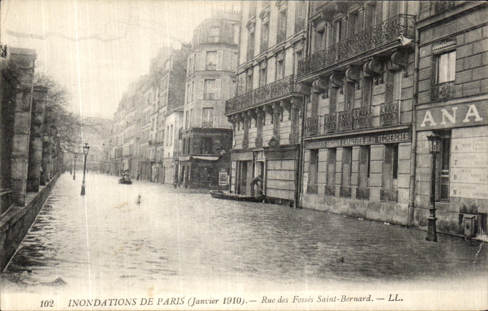 CPA Paris Inondations De Rue des Fosses Saint Bernard