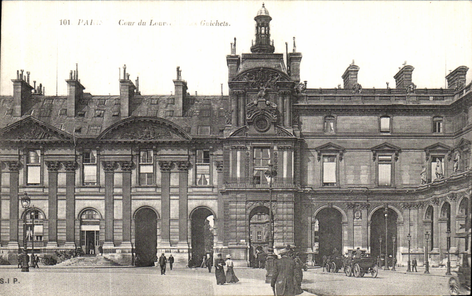 Corte de Paris de la POSTAL de la VENDIMIA de los contadores de la lumbrera
