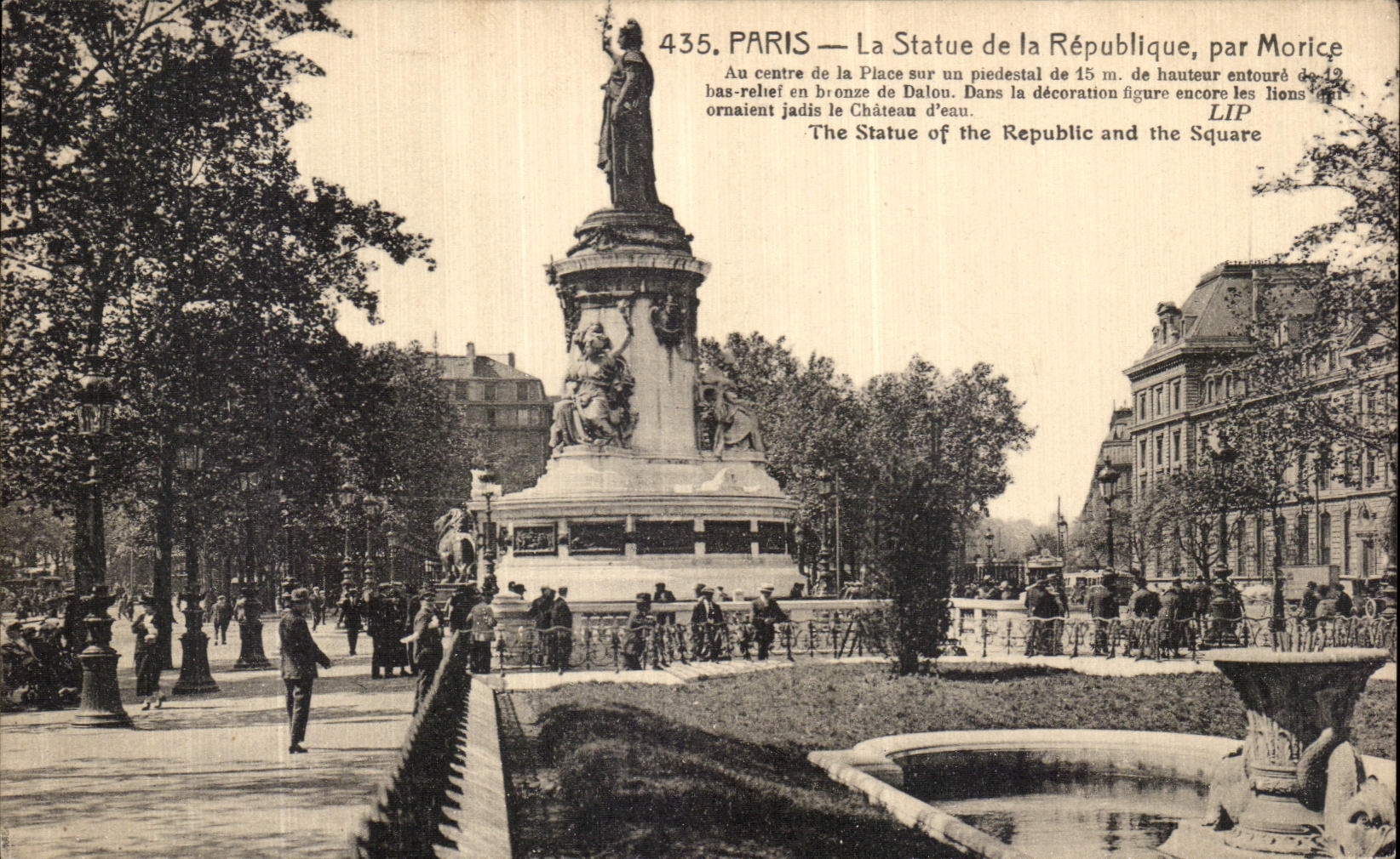CPA Paris La Statue de la Republique par Morice