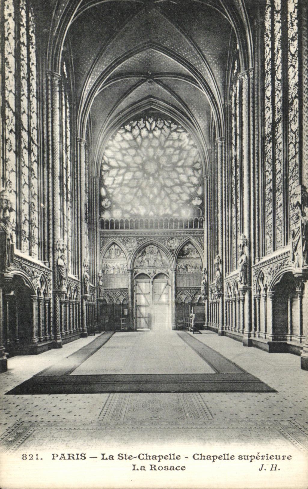 VINTAGE POSTCARD Paris Sainte the Vault the Higher Rosette