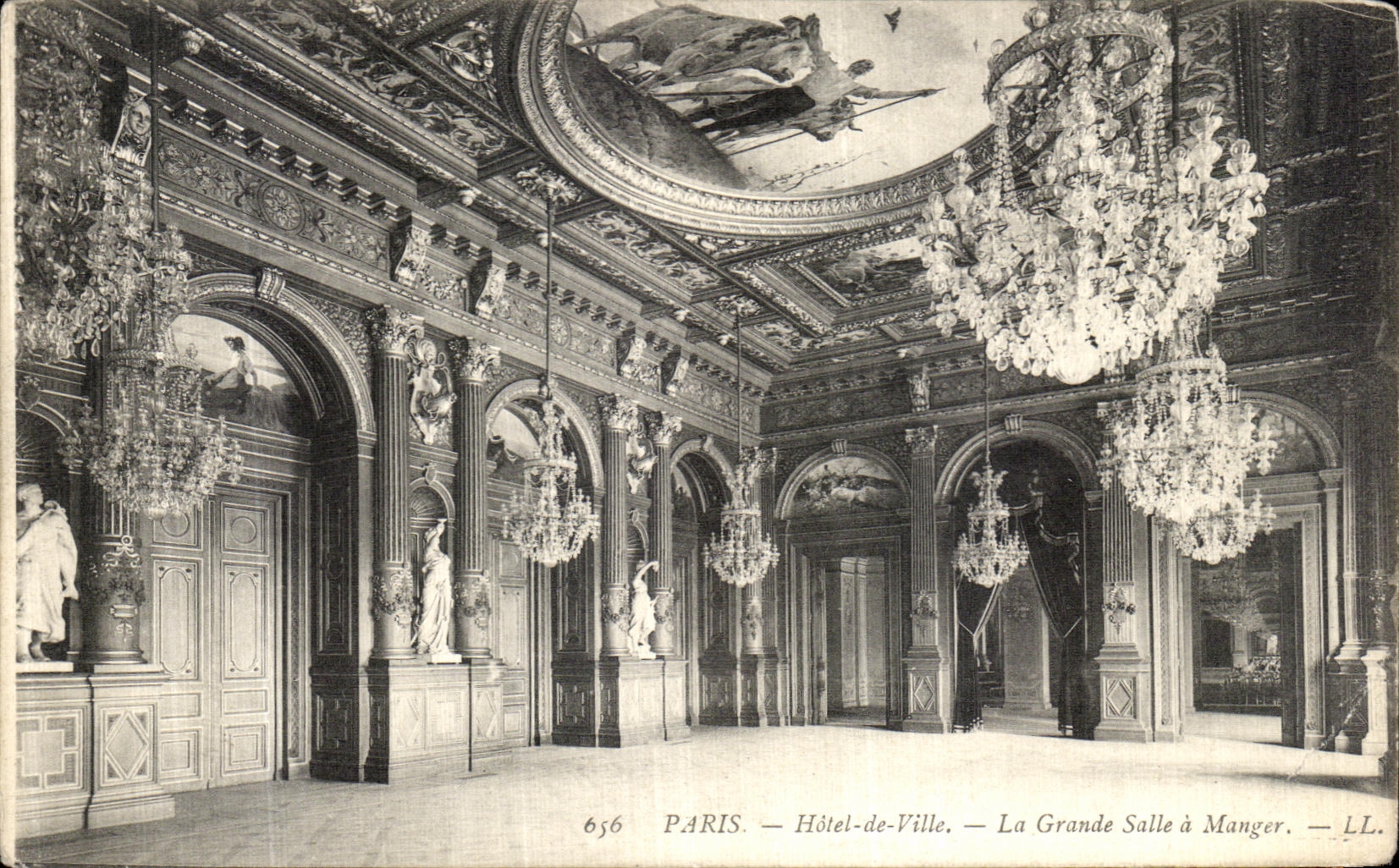 CPA Paris L Hotel De Ville La Grande Salle a Manger
