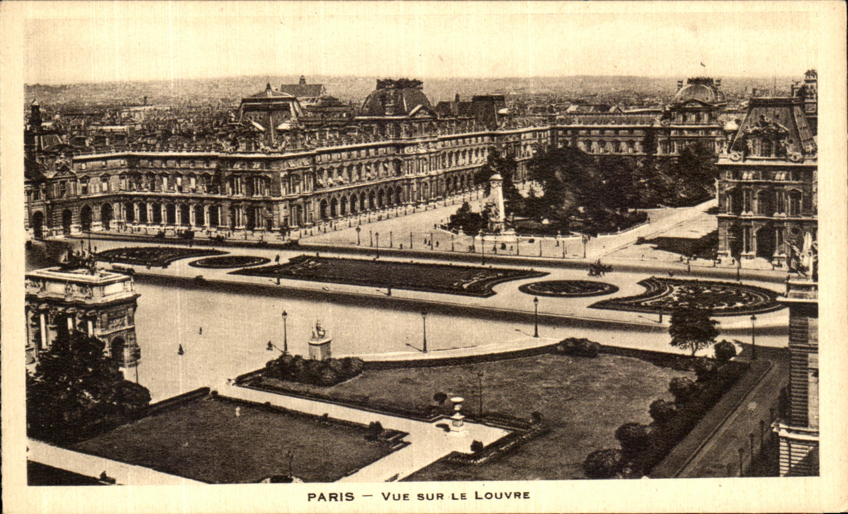 POSTAL Paris de la VENDIMIA vista en la lumbrera