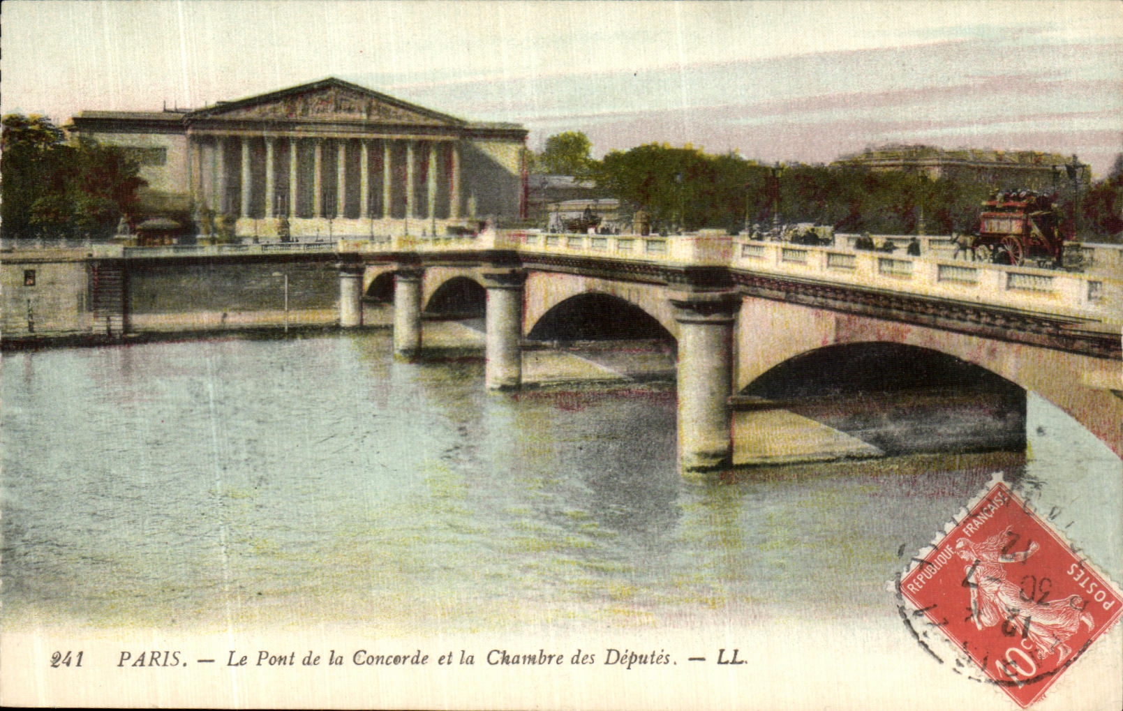 CPA Paris Le Pont de la Concerde et la Chambre des deputes