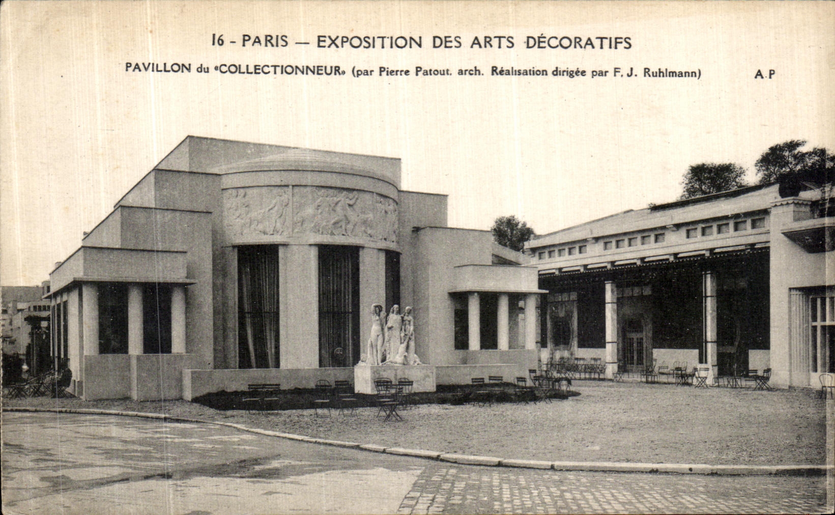 Feria de Paris de la POSTAL de la VENDIMIA de la casa decorativa de los artes del colector