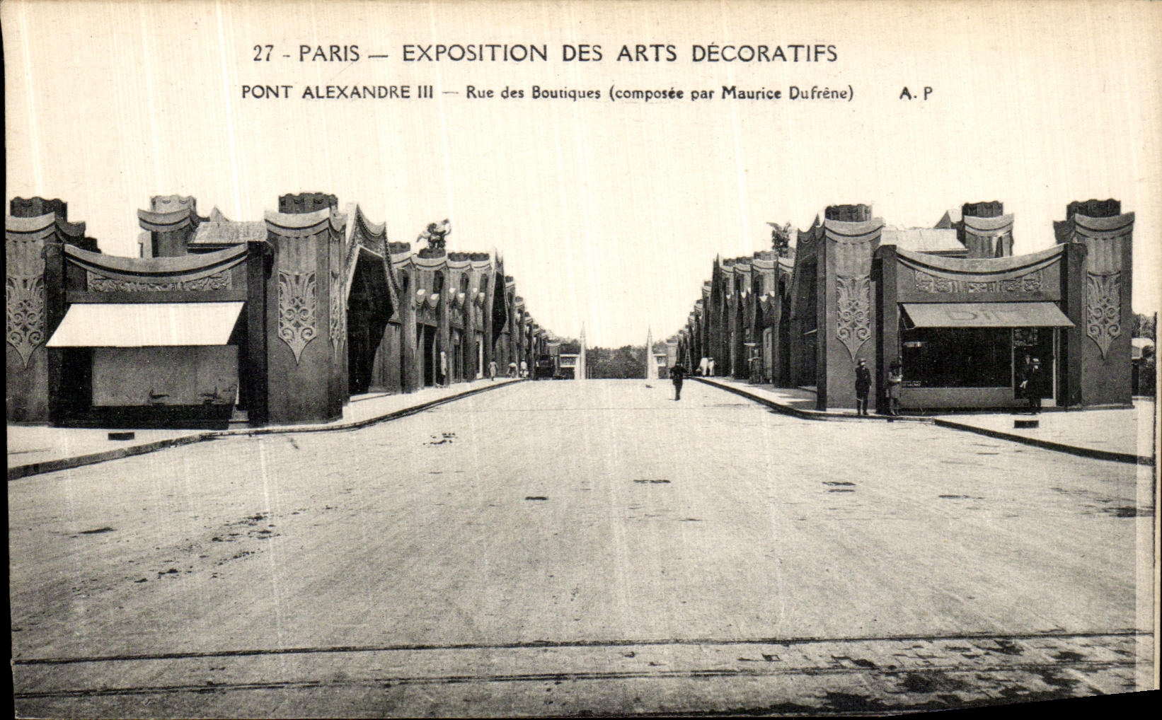 POSTAL Paris Interrnationale justo de la VENDIMIA del puente decorativo Alejandro de los artes III