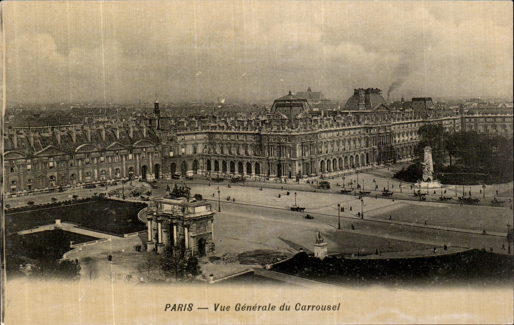 Opinion de Paris de la POSTAL de la VENDIMIA del carrusel de la lumbrera