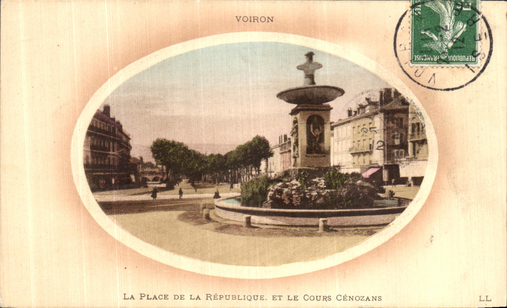 CPA La Place De La Republique Et Le Cours Cenozans