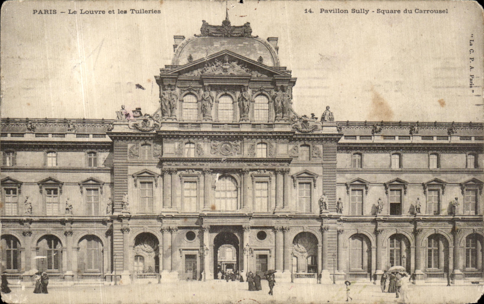 Makings de la lumbrera y de Tulle de Paris de la POSTAL de la VENDIMIA