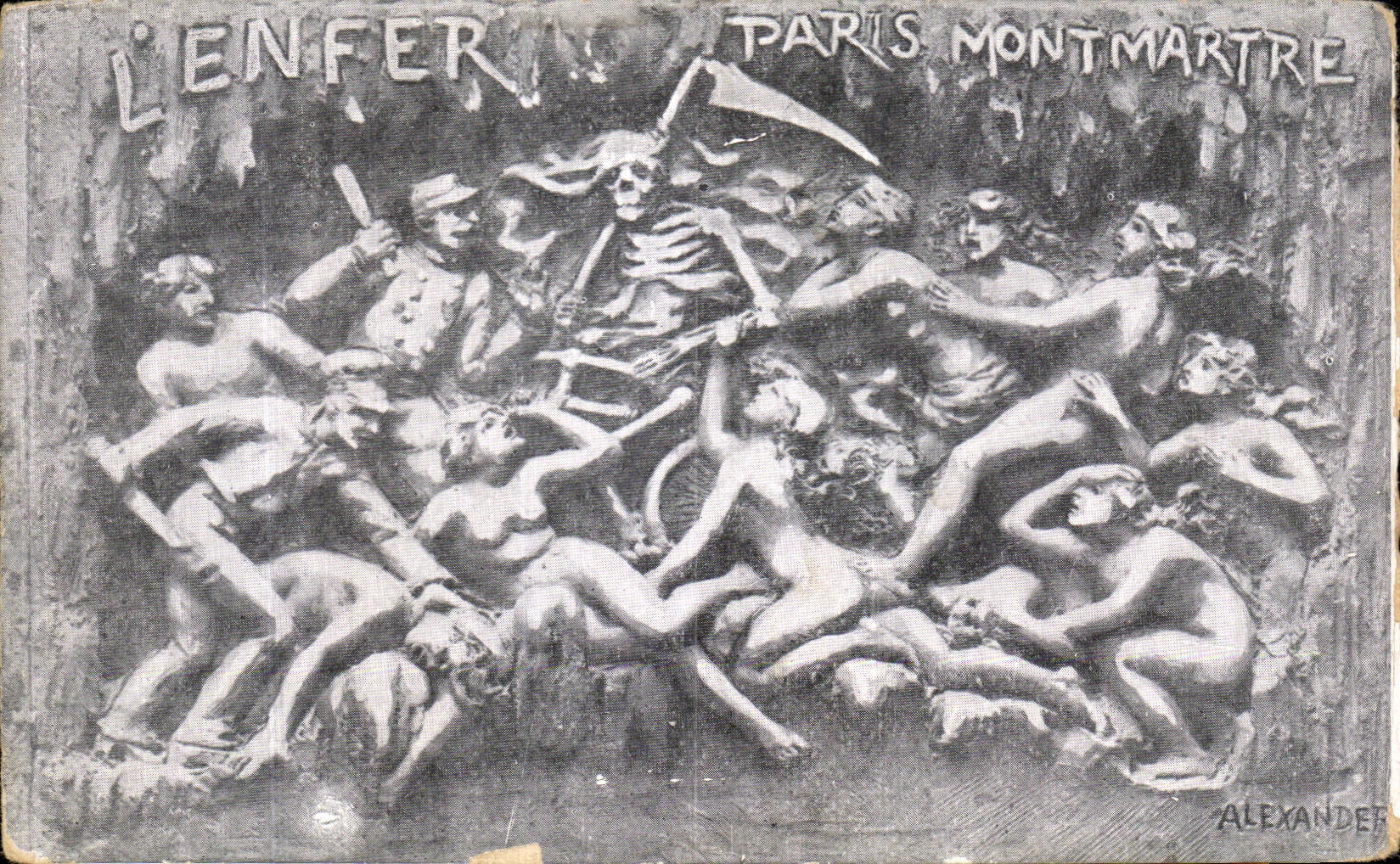 VINTAGE POSTCARD Paris Montmartre L hell