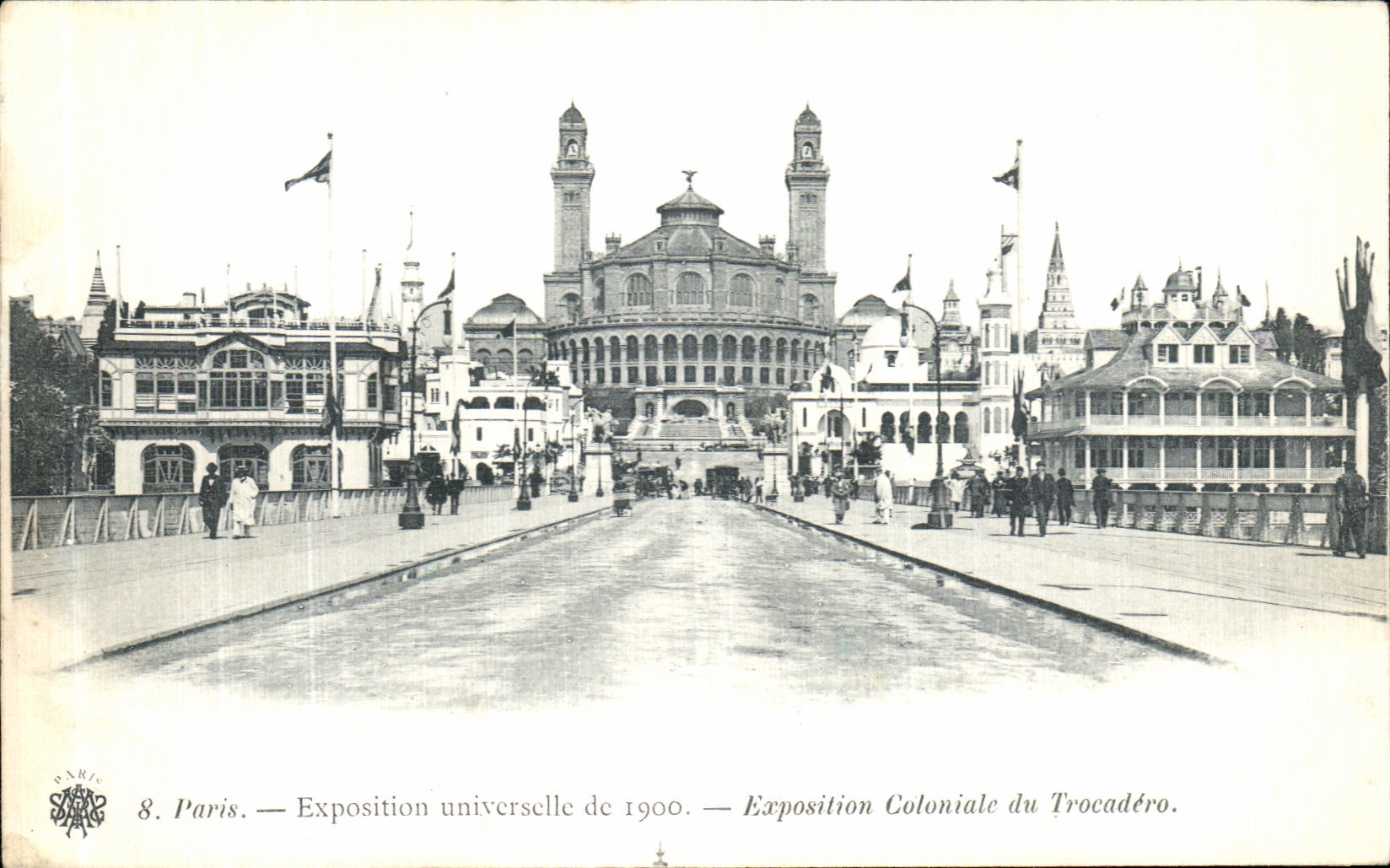 VINTAGE POSTCARD World Fair of 1900 Fair colonial Of Trocadero
