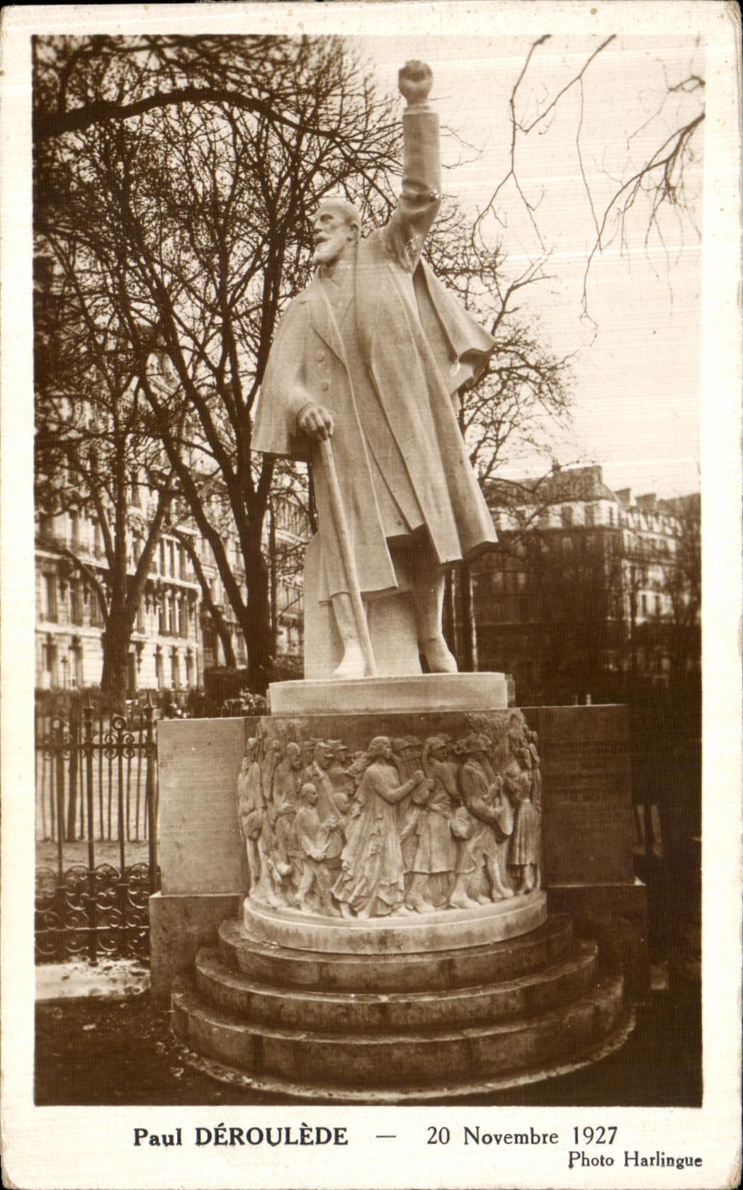 VINTAGE POSTCARD Paul Deroulede Paris November 20th  1927