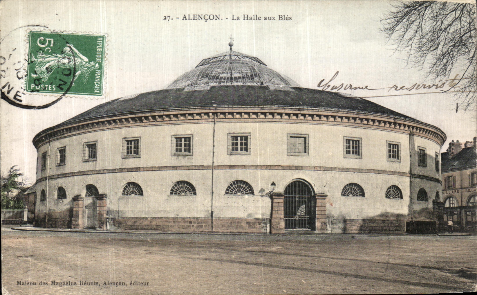 POSTAL Alenzon de la VENDIMIA el intercambio de maiz