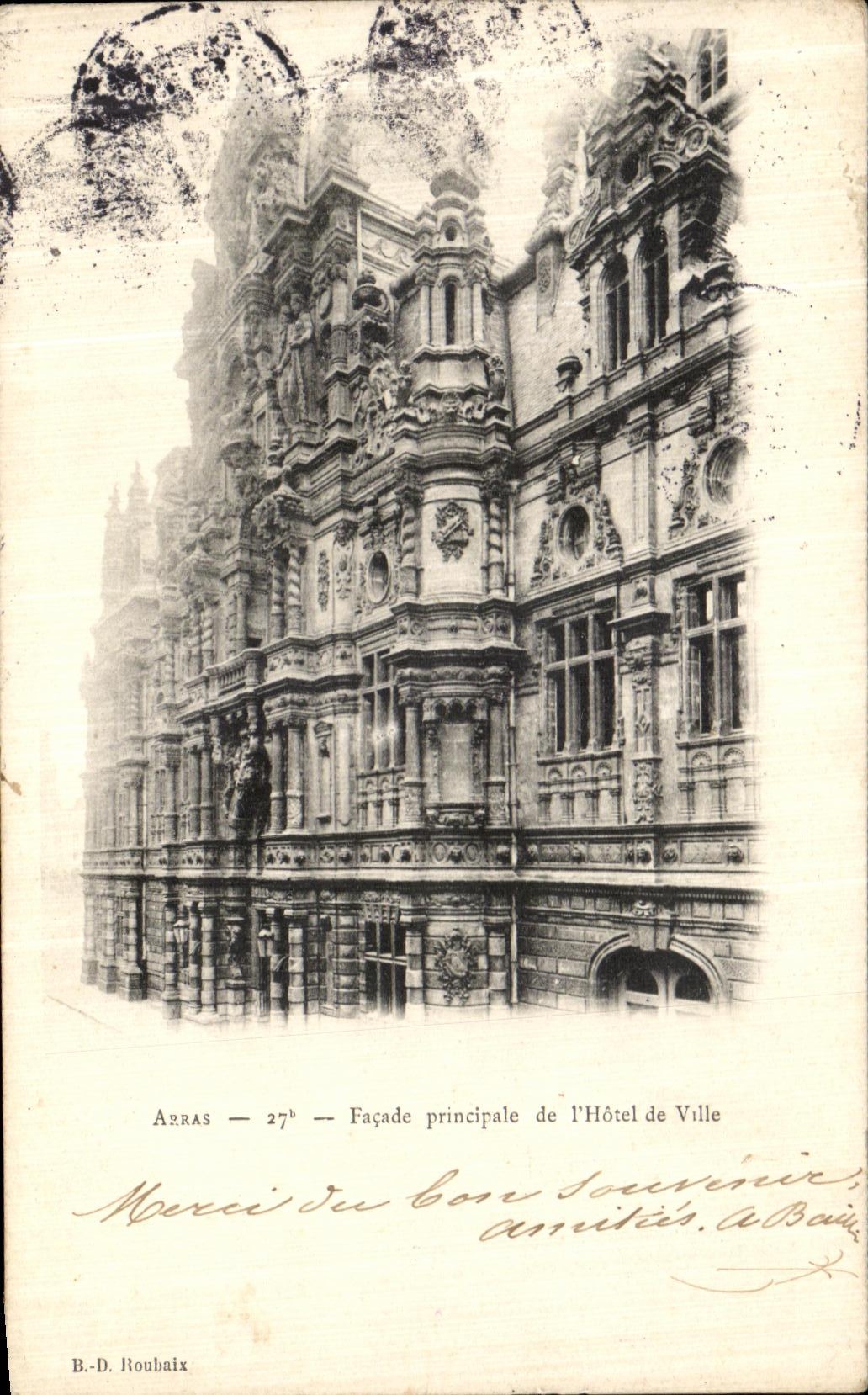 CPA Arras Facade principale de l Hotel de Ville