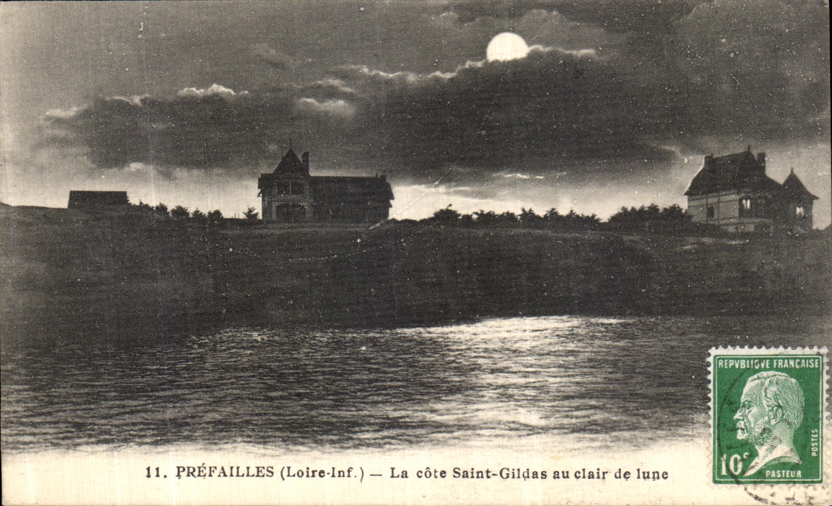 CPA Prefailles La Cote Saint Gildas au Clair de Lune