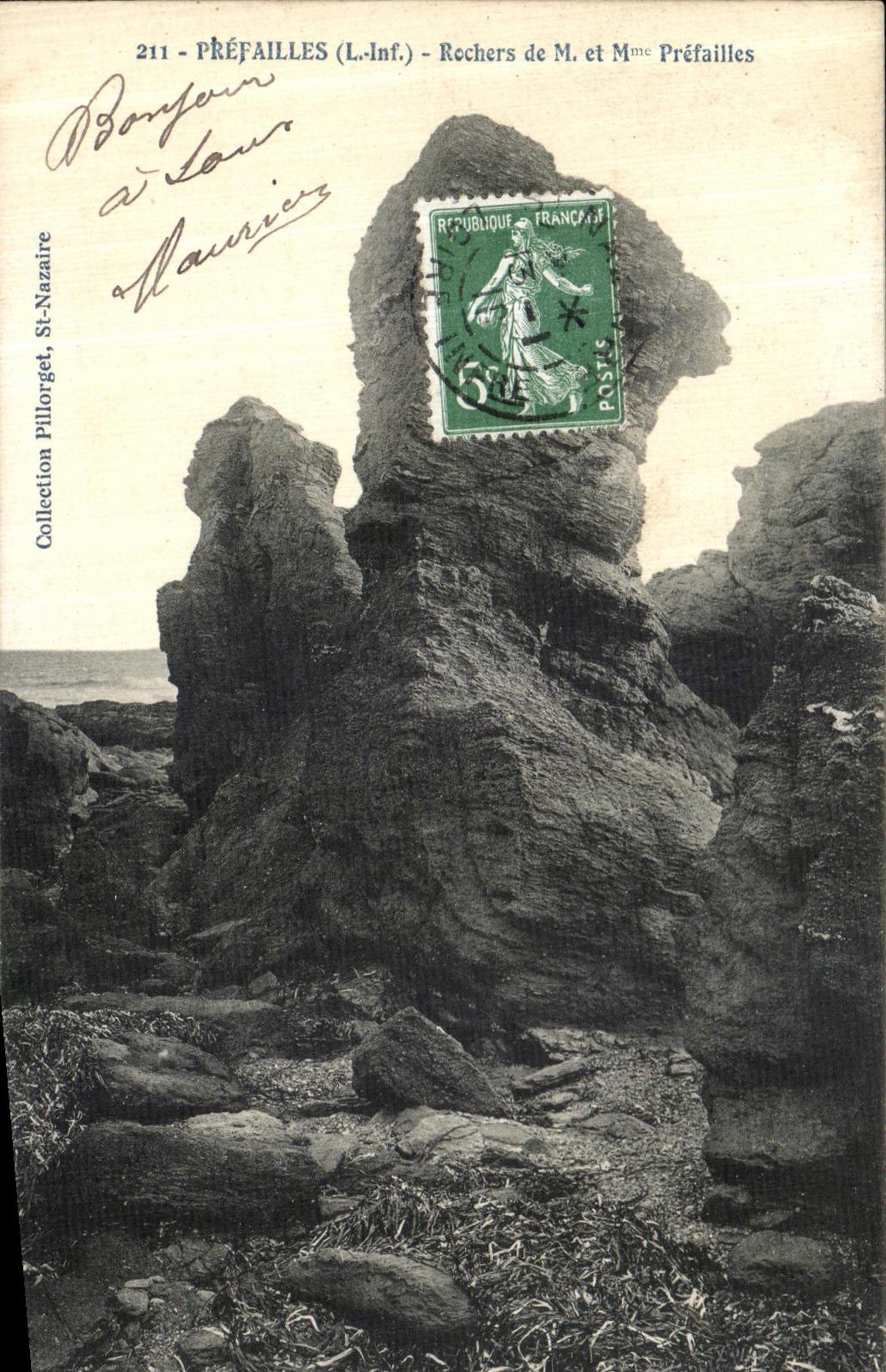 CPA Prefailles Rochers de M et Mme Prefailles