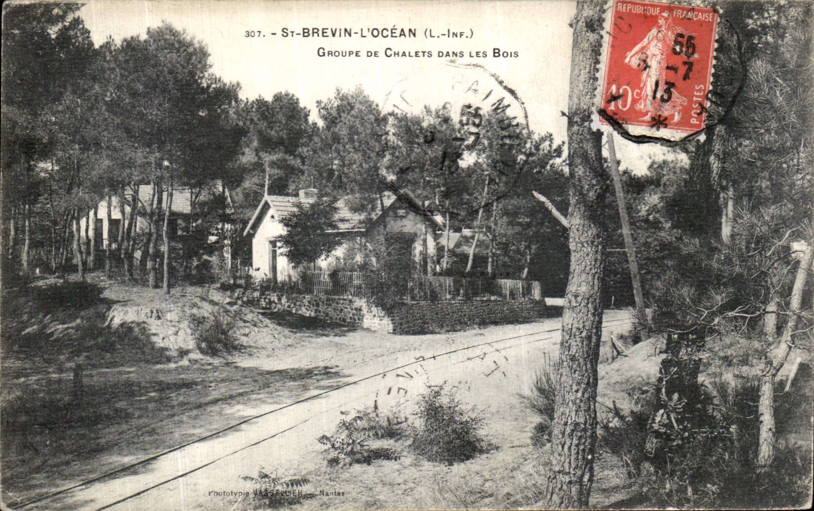 CPA St Brevin l Ocean Groupe De Chalets Dans Les Bois