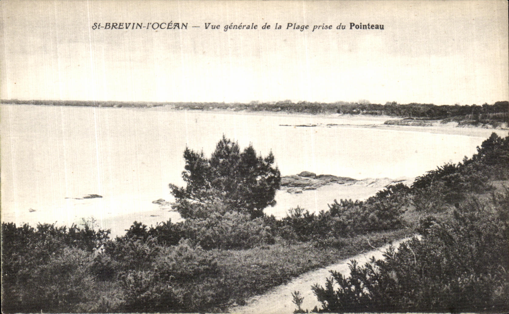 CPA Saint Brevin l Ocean Vue Generale de la Plage prise du Pointeau