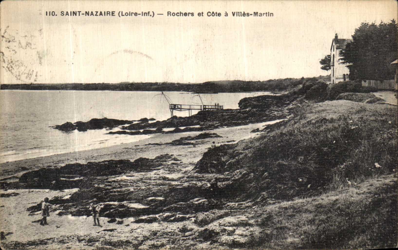 VINTAGE POSTCARD Saint Nazaire Rocks and Dimension have Ville Martin