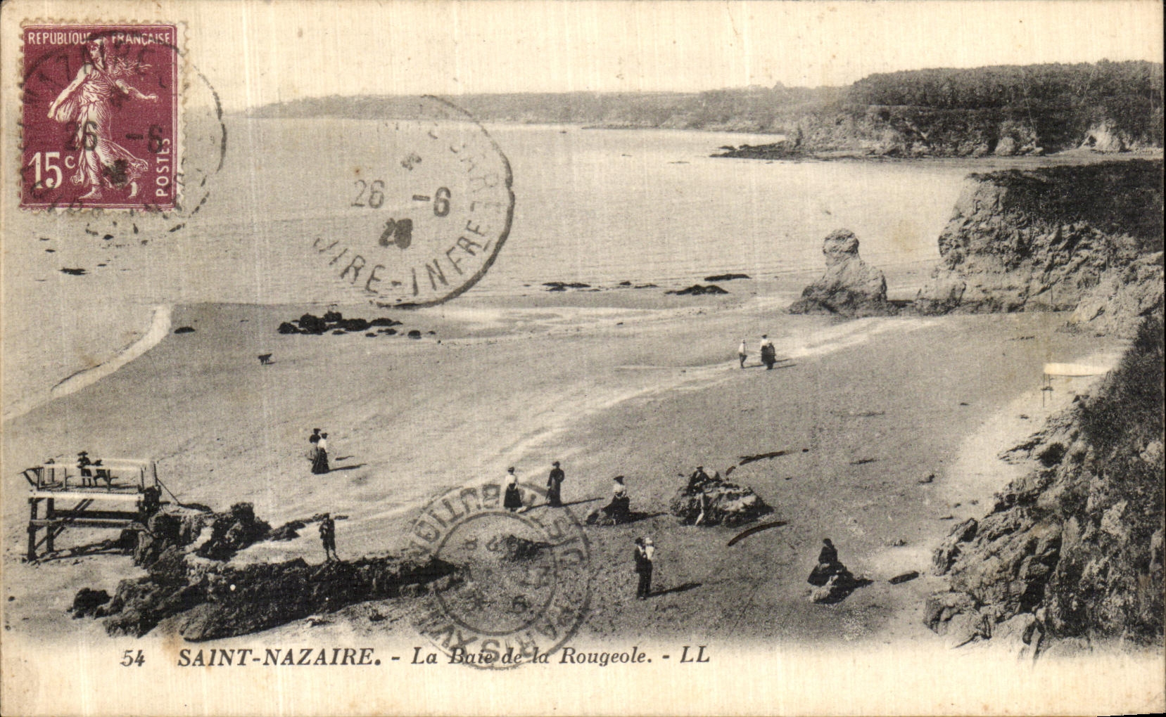 VINTAGE POSTCARD Saint Nazaire the Bay of Measles