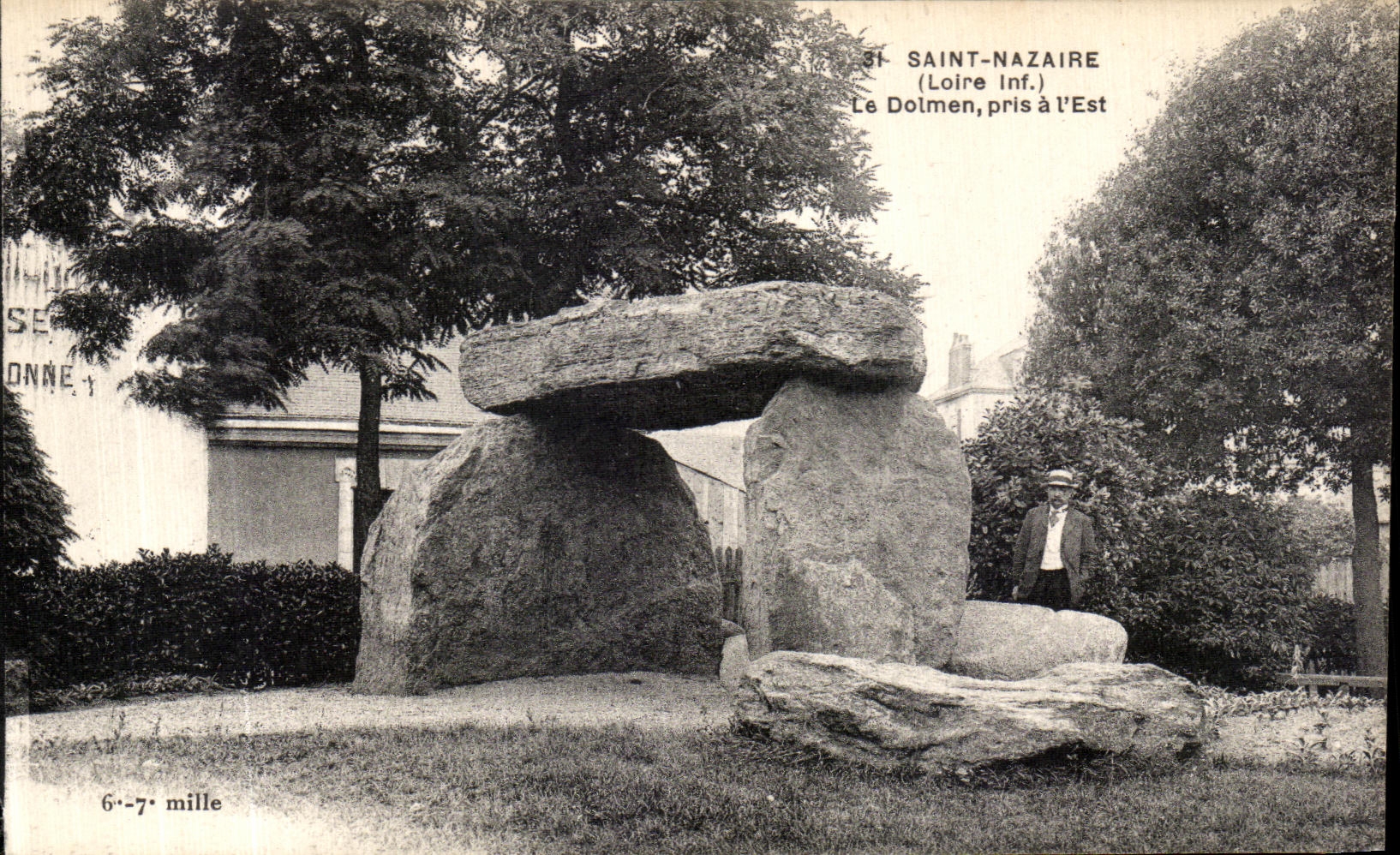 VINTAGE POSTCARD Saint Nazaire the Dolmen Taken has L Is