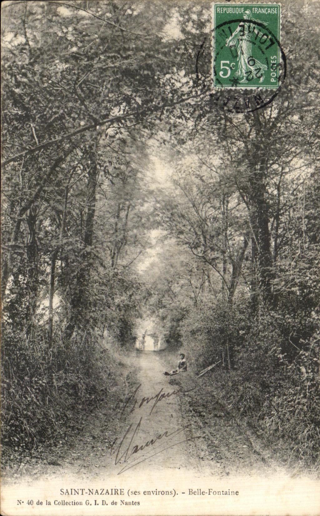 VINTAGE POSTCARD Saint Nazaire Its surroundings Beautiful Fountain