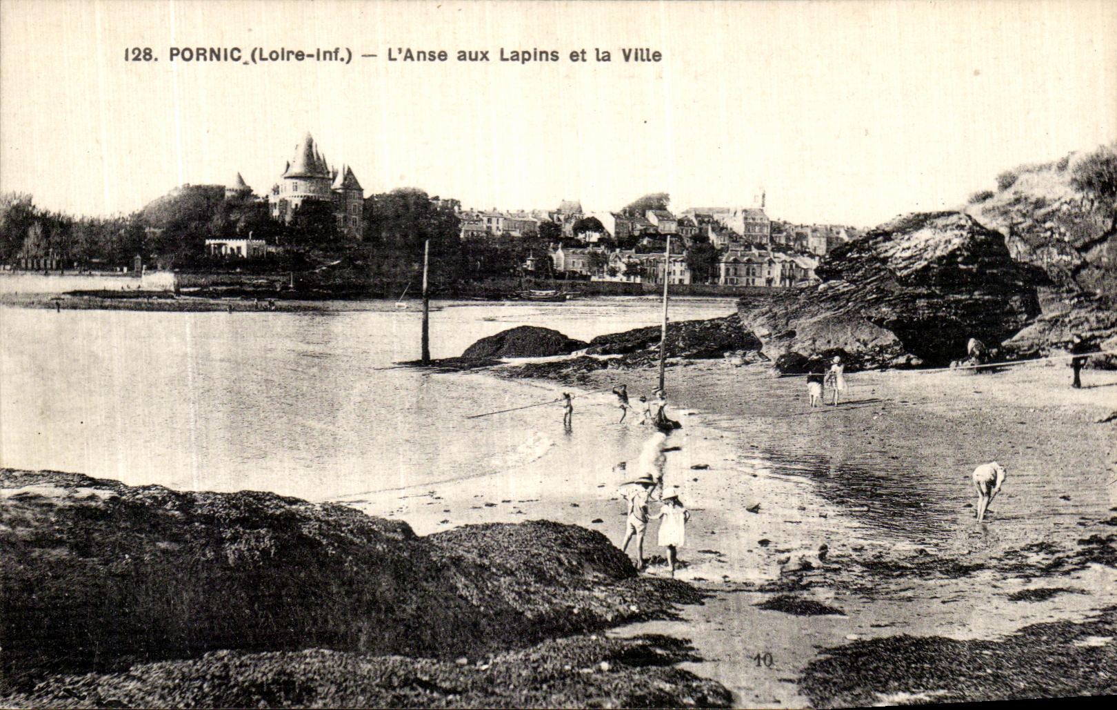 CPA Pornic L Anse aux Lapins et Ville