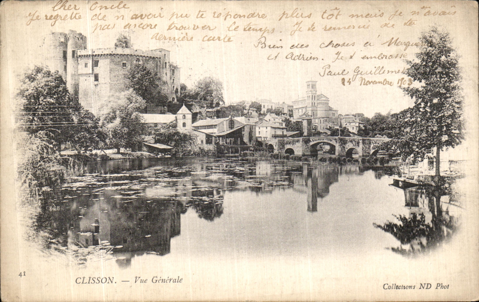 CPA Clisson Vue Generale