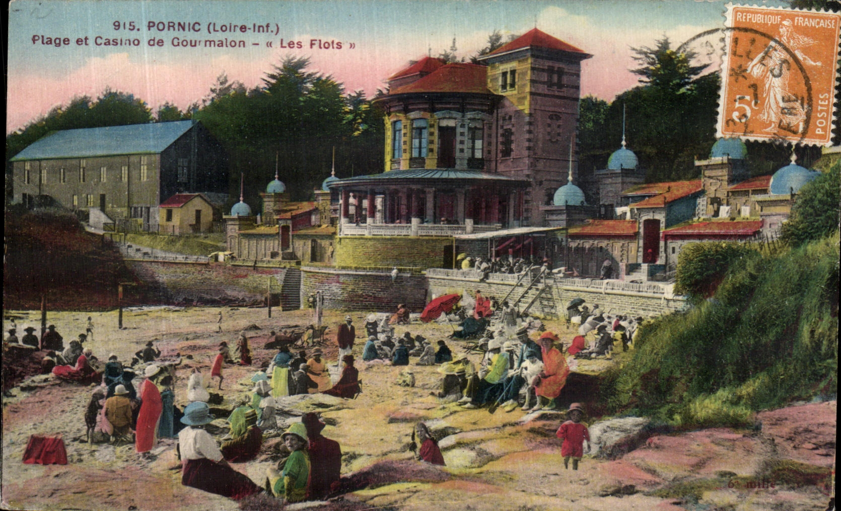 CPA Pornic Plage et Casino de Gourmalon Les Flots