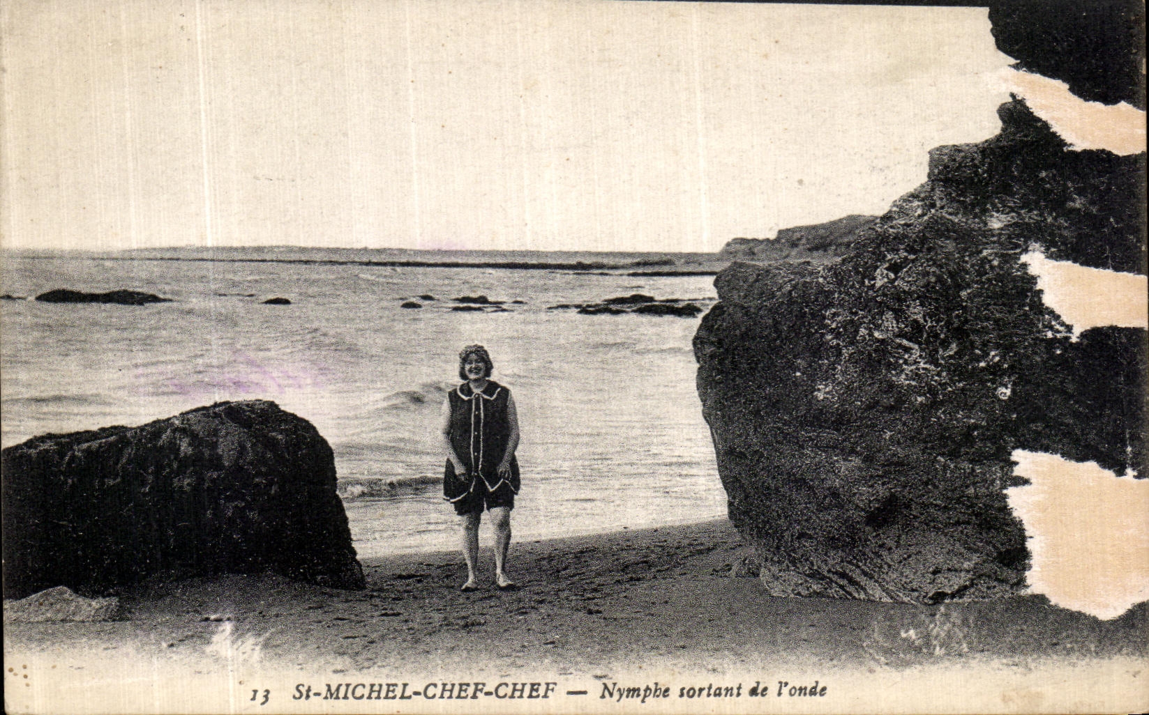 VINTAGE POSTCARD St Michel Chief Nymph Chief Leaving L wave