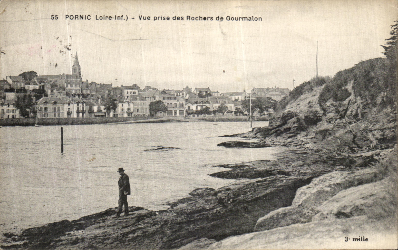 CPA Pornic Vue Prise des Rochers de Gourmalon
