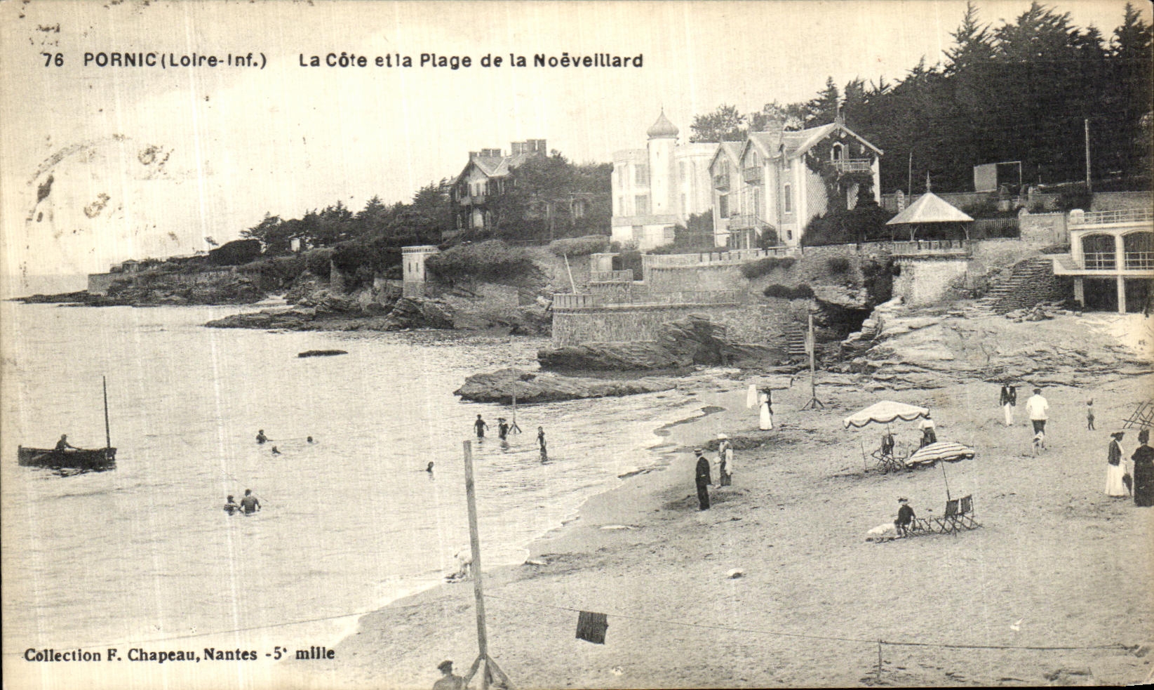CPA Pornic La Cote et la Plage de le Noeveillard