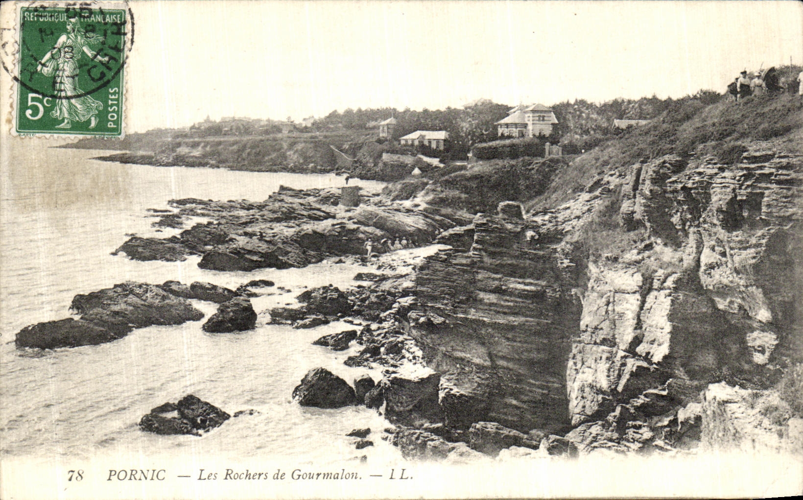 CPA Pornic Les Rochers de Gourmalon