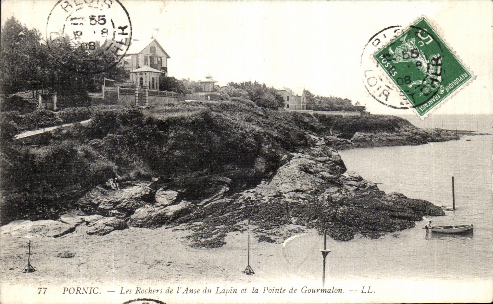 CPA Pornic Les Rochers de l Anse du Lapin et la Pointe de Gourmalon