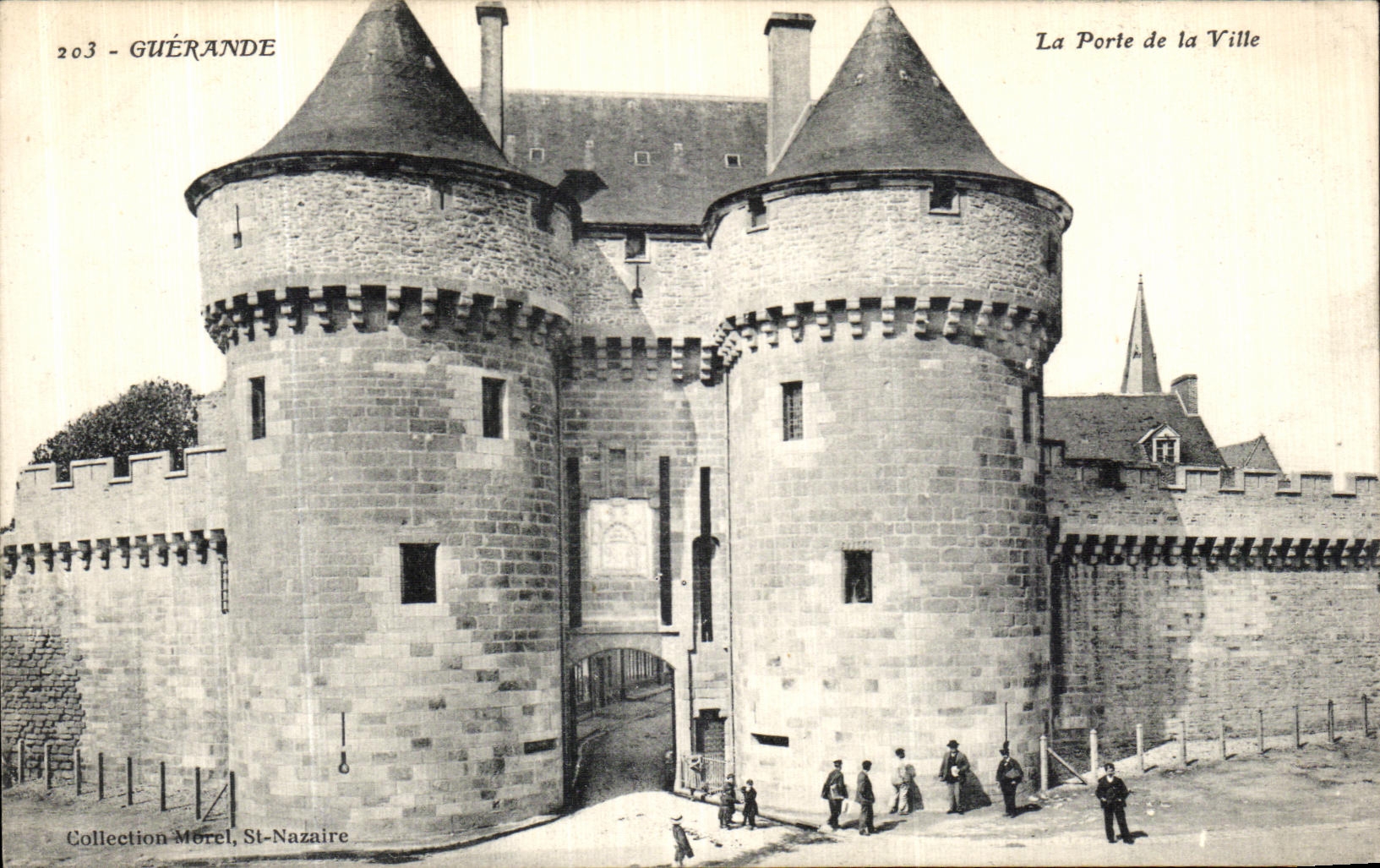 POSTAL Guerande de la VENDIMIA la puerta de la ciudad
