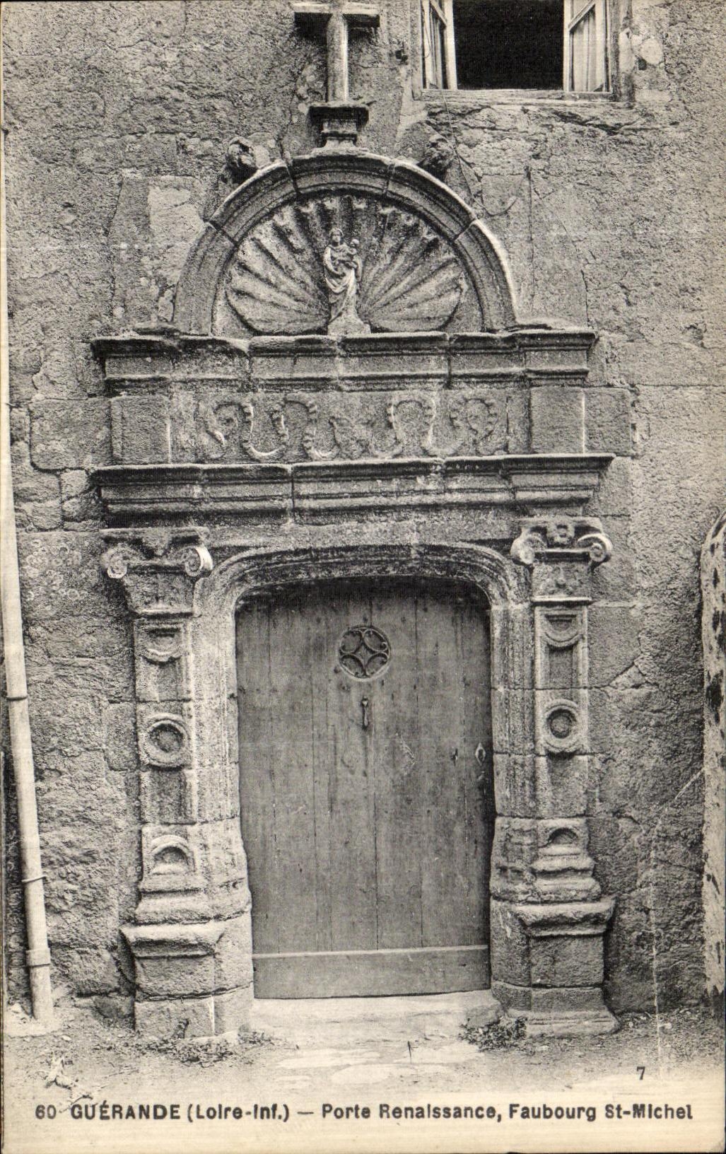 La POSTAL Guerande de la VENDIMIA lleva St Miguel del suburbio Renacimiento