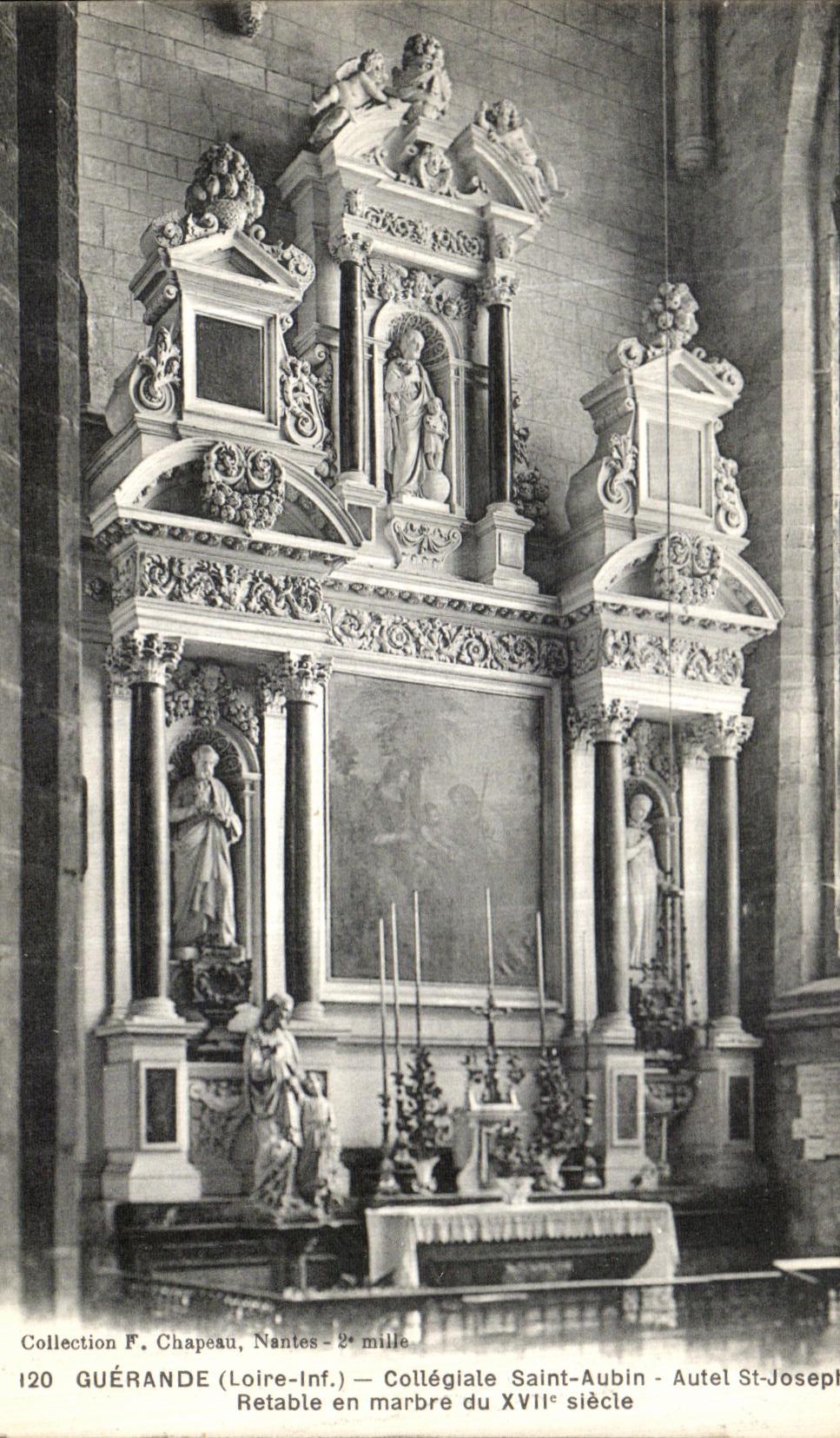 El puente santo colegial San Jose del horno de Guerande Aubin de la POSTAL de la VENDIMIA vuelve a presentar en el amrbre del 17mo