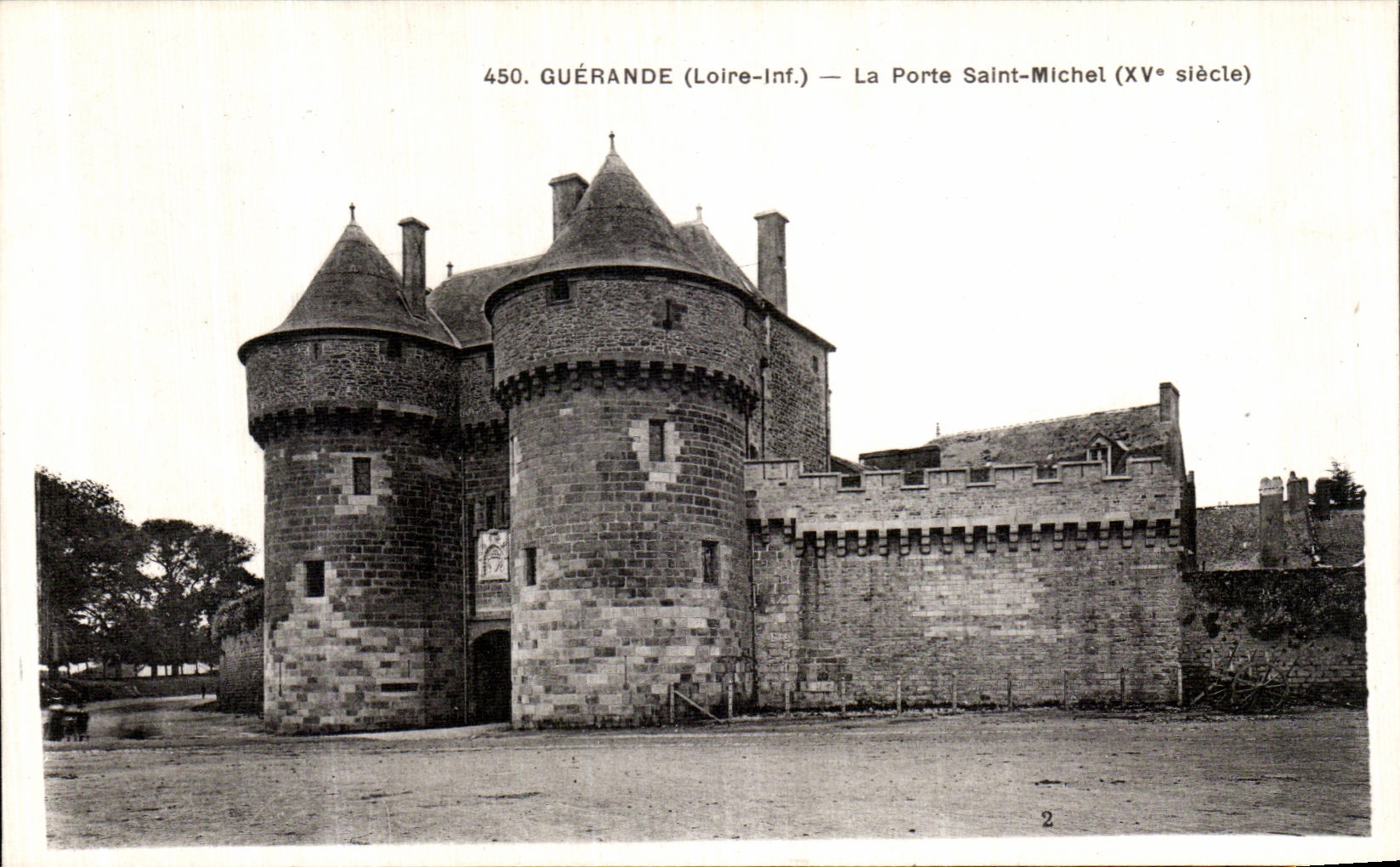 POSTAL Guerande de la VENDIMIA la puerta Miguel santo