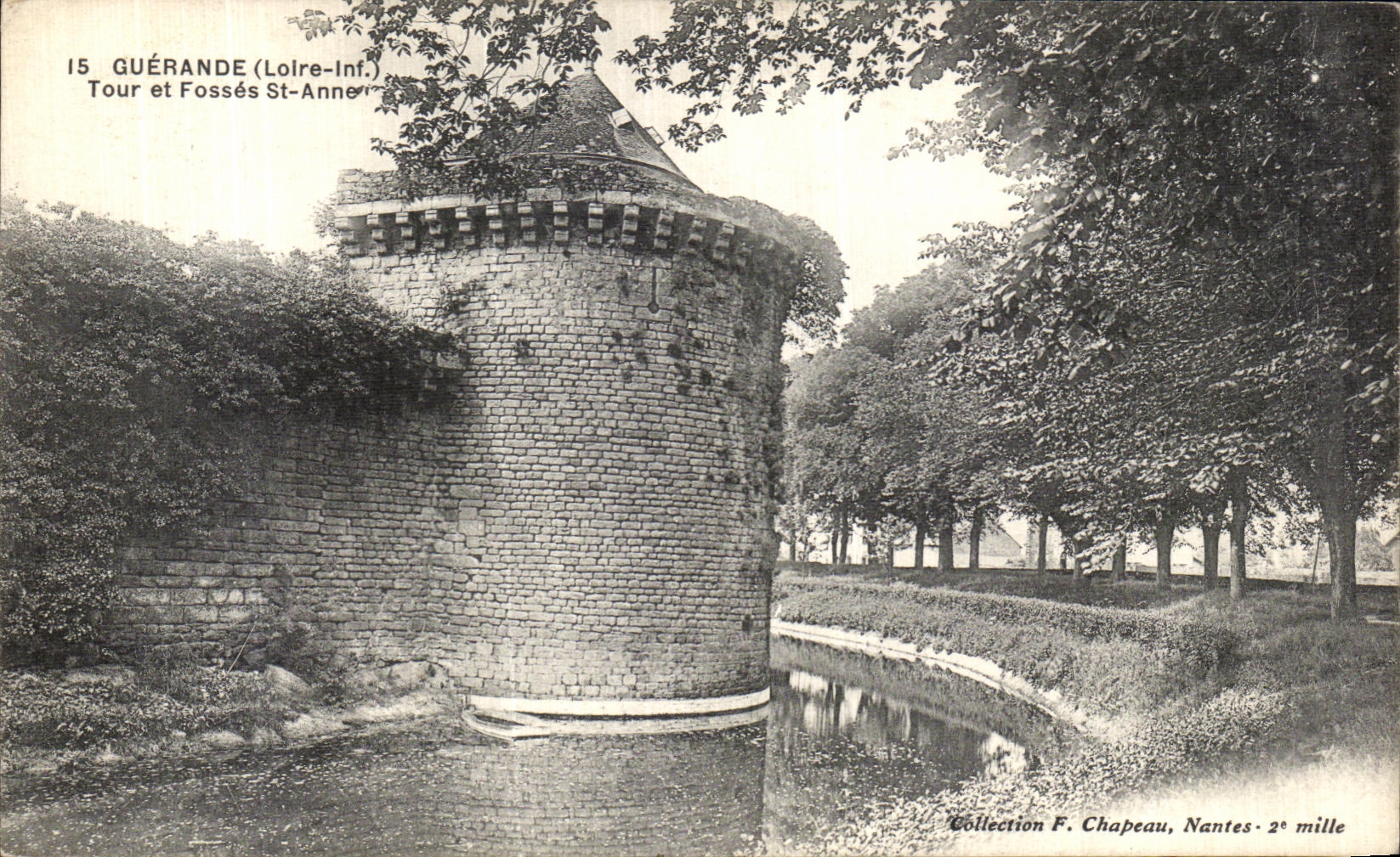 Vuelta de Guerande de la POSTAL de la VENDIMIA y St Anne de los fosos