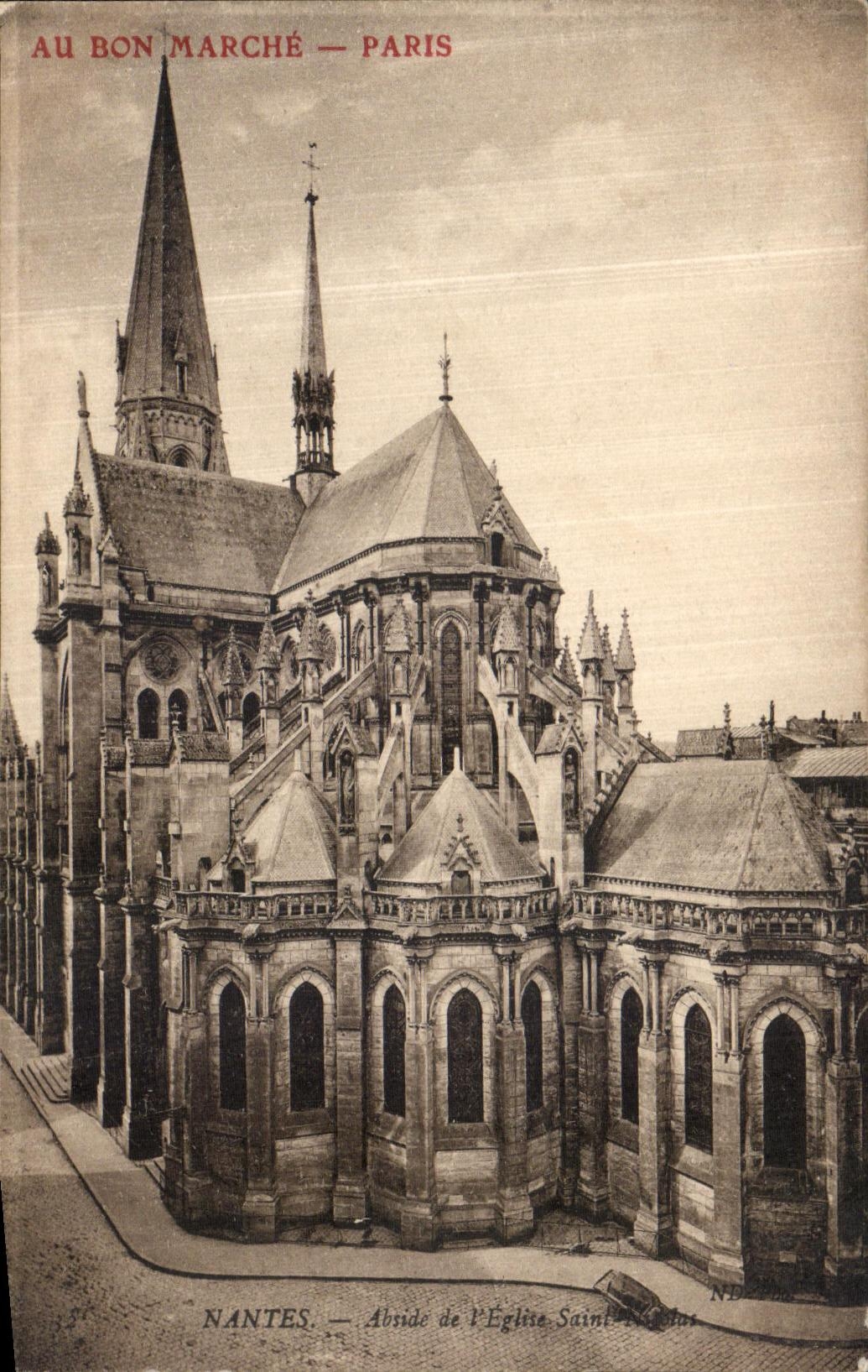 CPA Paris Abside de l eglise Saint Nicolas