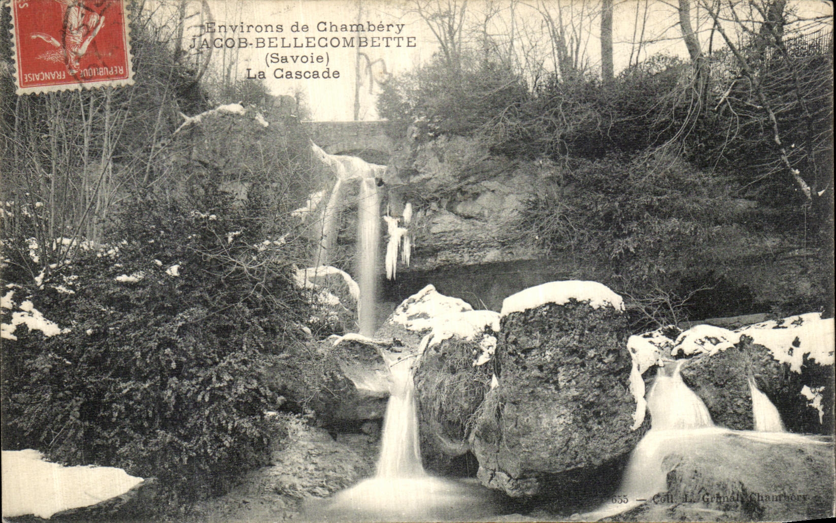 VINTAGE POSTCARD Surroundings of Chambery Bellecombette Jacob the Cascade