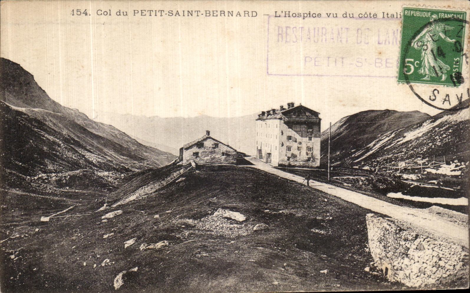 VINTAGE POSTCARD Collar of the Small Saint Bernard L Old people s home Seen Of the Dimension