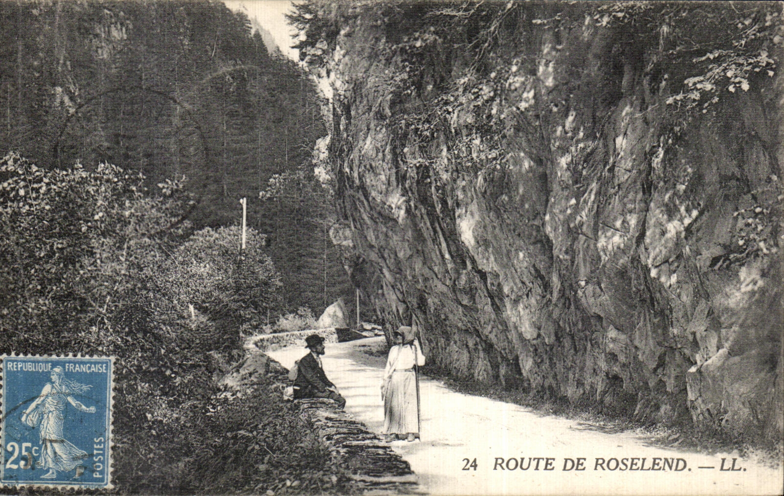 VINTAGE POSTCARD Road De Roselend
