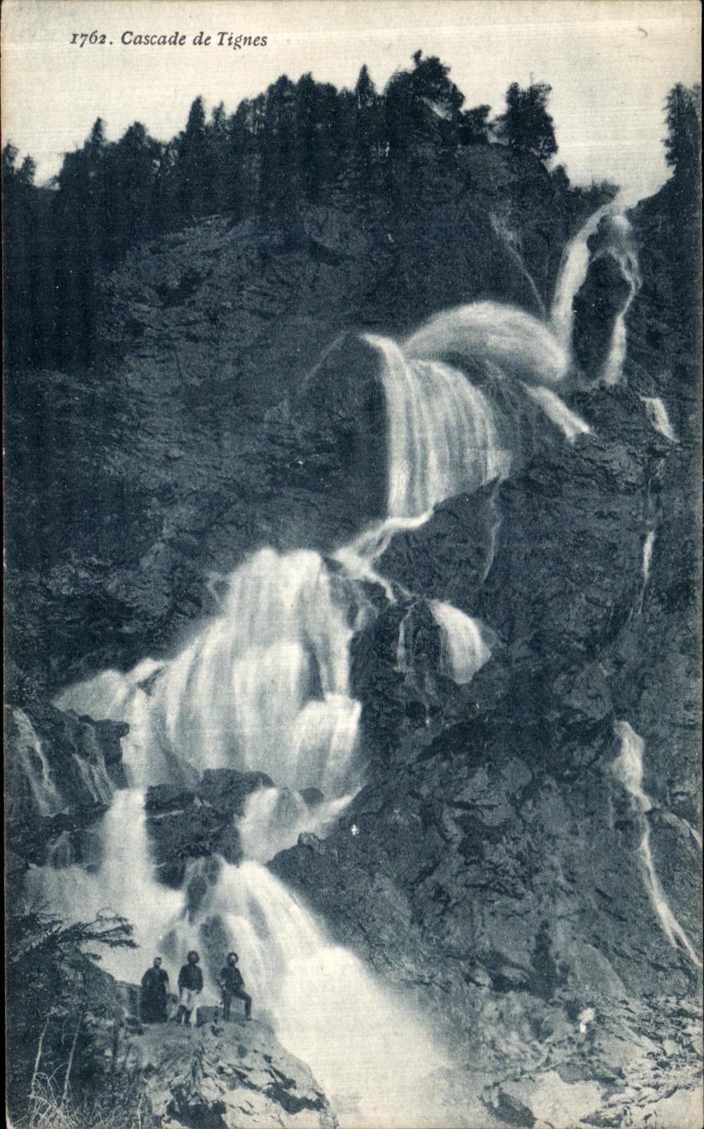 VINTAGE POSTCARD Cascade of Tignes