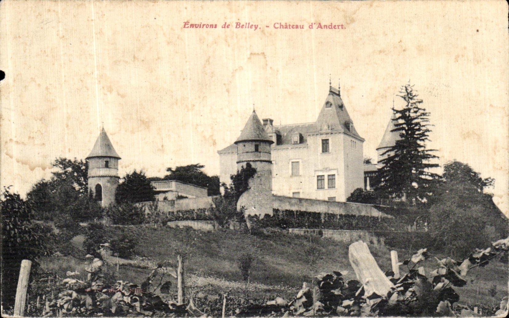 VINTAGE POSTCARD Surroundings of Belly Castle D Andert