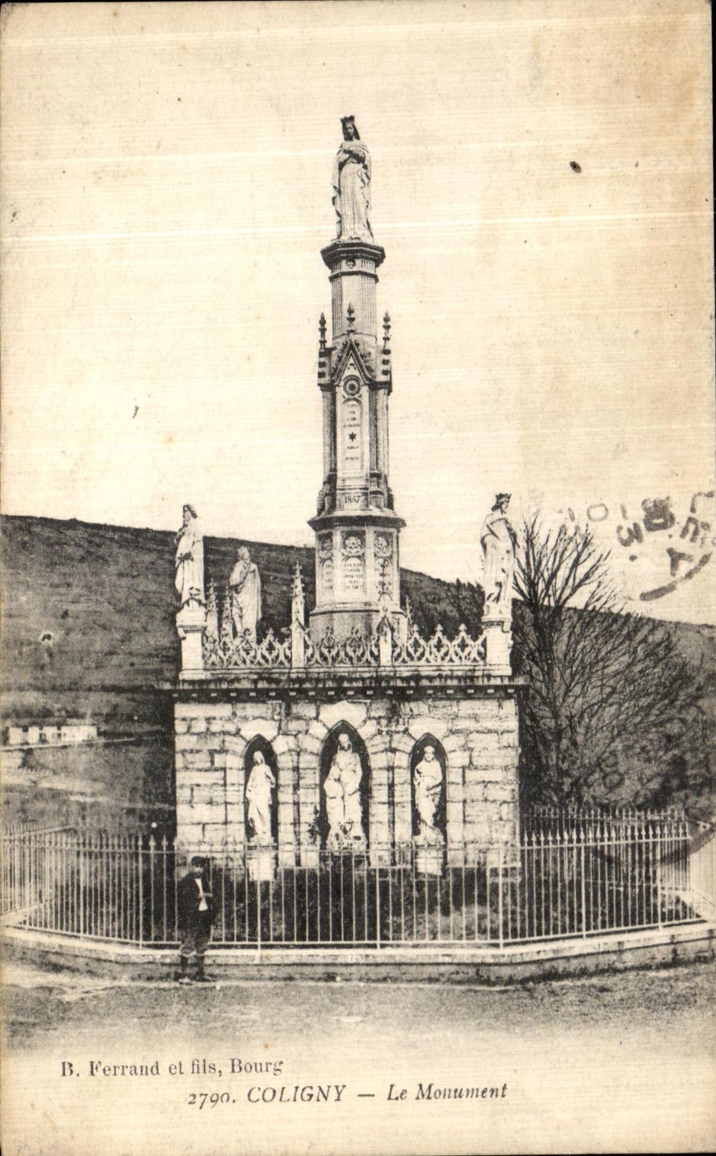 VINTAGE POSTCARD Coligny the Monument