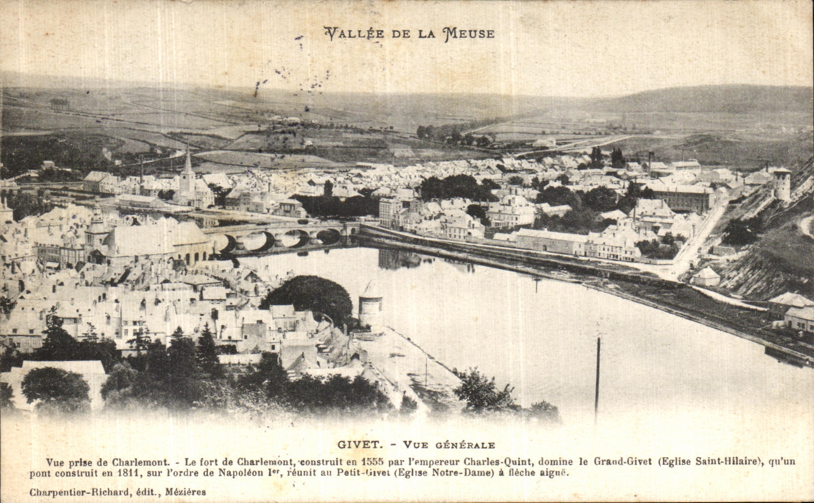 VINTAGE POSTCARD Givet View